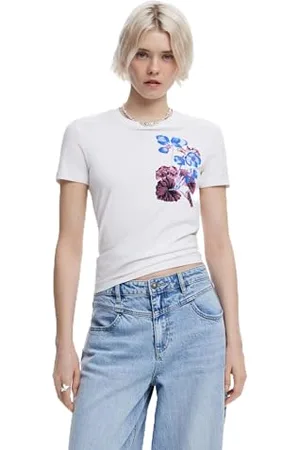 Desigual TS_Botanical_LACROIX, 1000 White, XXL, , XXL