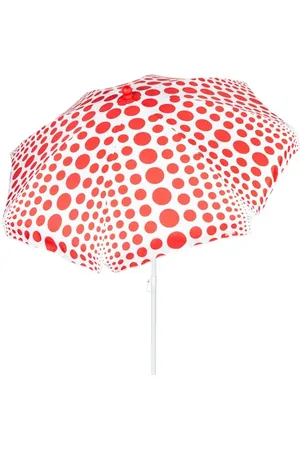 Aktive Parasol plażowy 200 cm, 8 żeberek, czerwone kropki, ochrona przed promieniowaniem UV50, stalowy maszt z regulacją wysokości, lekki i zdejmowany, pokrowiec z uchwytem na ramię w zestawie