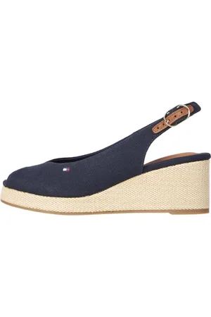 Tommy Hilfiger Espadryle damskie FLAGA MID WEDGE ESPAD SLINGBACK, NIEBIESKA (Space Blue), 3,5 UK, , 36 EU