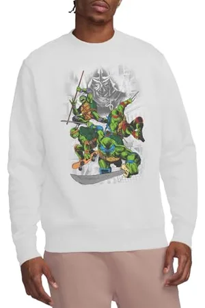 Teenage Mutant Ninja Turtles Bluza Tmnt Shredder And Turtles Comic Crew, biała, XL, , XL