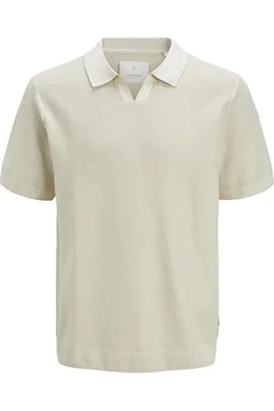 JACK & JONES Jprcceaston Knit Split Neck SS męska, , XS