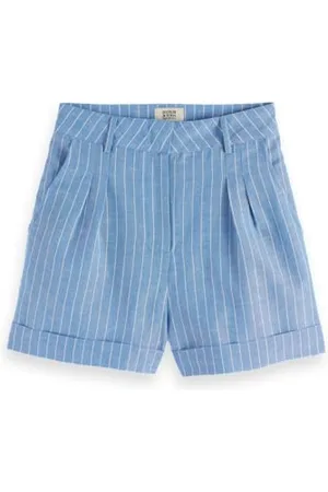 Scotch&Soda High Rise Linen Printed Shorts, , XL