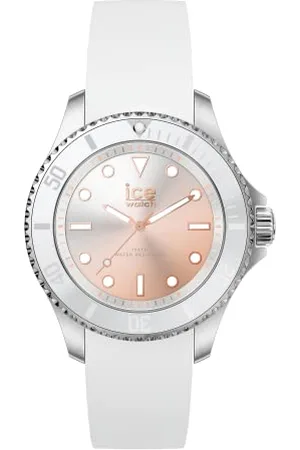 Ice-Watch ICE steel Sunset pink - Damski srebrny zegarek z silikonowym paskiem - 020369 (Small)