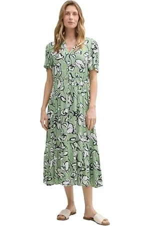 TOM TAILOR Damska sukienka maxi ze wzorem, , 36