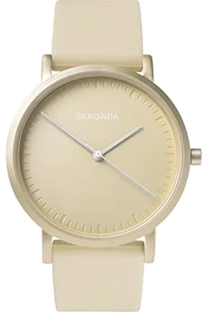Sekonda Palette damski zegarek kwarcowy 34 mm z wyświetlaczem analogowym i silikonowym paskiem, , pasek