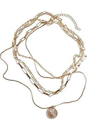 Urban classics Uniseks naszyjnik Coin Layering Necklace złoty rozmiar