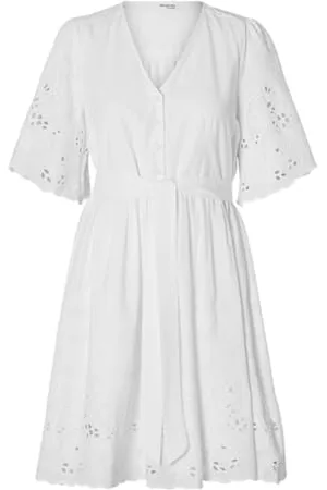 SELECTED Slfdahlia Ss Short Broderi Dress Noos, , 38
