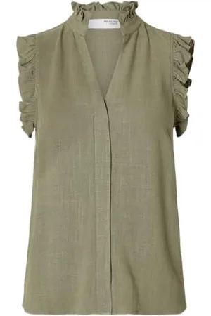 SELECTED Slfviva Sl Sun Ruffle Top Noos, , 36