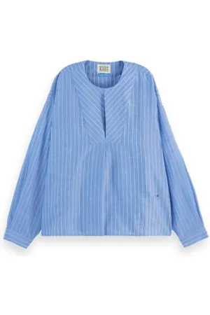 Scotch&Soda Cotton Linen Bib Shirt, , 42