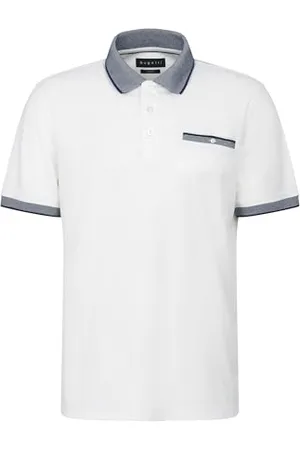 Bugatti Męska koszulka polo, kieszeń na piersi, krótki rękaw, nowoczesny krój, , XXL