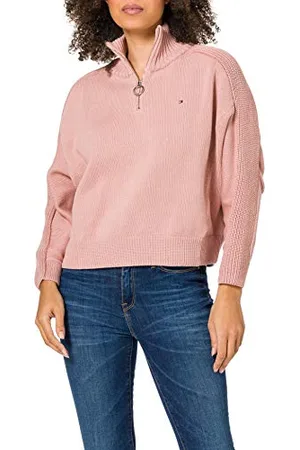 Tommy Hilfiger Damski sweter z zamkiem błyskawicznym High-nk SWT Ls, , XXL