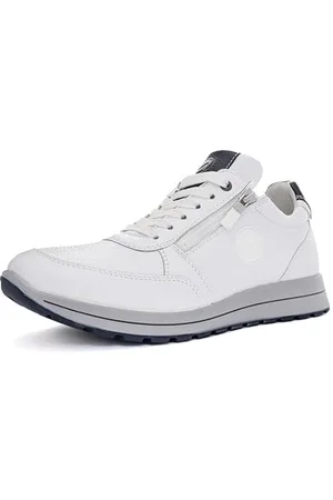ARA Męskie buty sportowe Matteo, białe, niebieskie, 42 EU szerokie, , 42 EU Weit