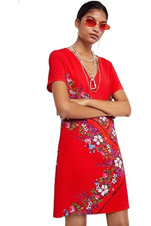 Desigual Sukienka damska Damis, Czerwony (Rojo Clavel 3036), 38