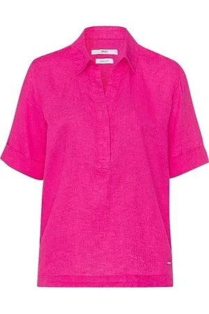 Brax Damski styl VIO 100 LI Linen Uni bluzka, , 46, , 46