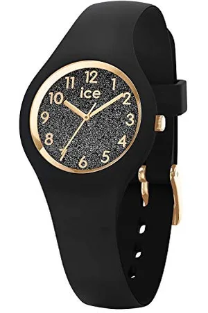 Ice-Watch ICE glitter Black Numbers - damski zegarek z silikonowym paskiem - 015347 (Extra Small)
