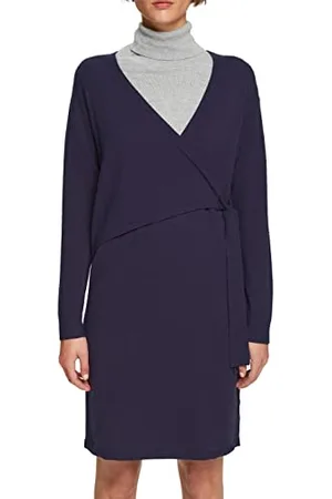 ESPRIT Sukienka kopertowa z dzianiny, , XL