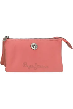 Pepe Jeans Corin Portfel Trzykomorowy Różowy 17,5x9,5x2 cm Poliester i PU by Joumma Bags, , Talla única, Portfel z trzema przegródkami