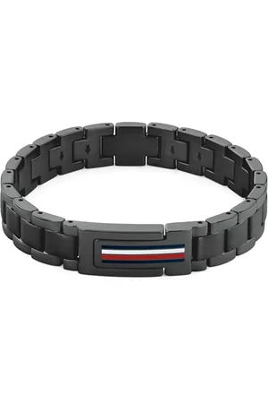 Tommy Hilfiger Biżuteria męska bransoletka ogniwowa z czarną powłoką jonową (IP) - 2790597, Jeden rozmiar, Stal nierdzewna, Bez kamieni szlachetnych