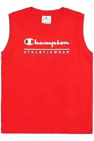 Champion Chłopięcy dziedzictwo chłopiec - graficzny T-shirt bez rękawów z okrągłym dekoltem z dużym logo, , XXL, , 15-16 lat