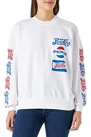 ONLY Onlpepsi L/S O-Neck Box SWT bluza damska, Jasna biel/nadruk: multi, L