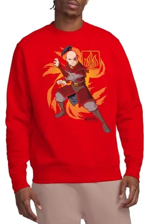 Avatar: The Last Airbender Bluza Zuko Flame Burst Crew, czerwona, L, , L