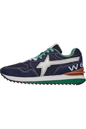 W6YZ YAK-M. Suede/Nylon Logo Navy-White, , 44 EU