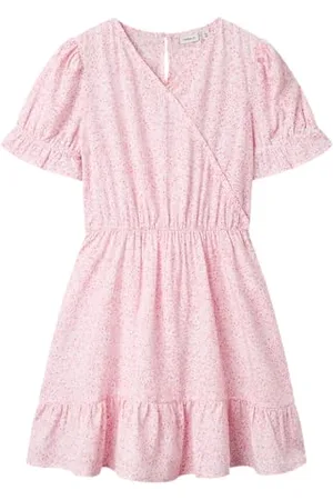 NAME IT Dziewczęca Nkffrikalina Ss Wrap Dress Pb, , 146