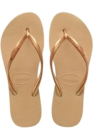 Havaianas Slim Flatform Flip voor dames, goudkleurig, 1/2 VK