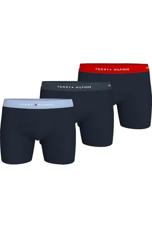 Tommy Hilfiger Męskie 3P BOXER BRIEF WB UM0UM02765, Niebieskie, XL, , XL