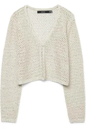 VERO MODA Vmleilani Mesh Ls V-Neck Short Cardigan, , XL