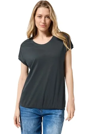 CECIL NOS Solid Deco Shoulder Shirt, , S