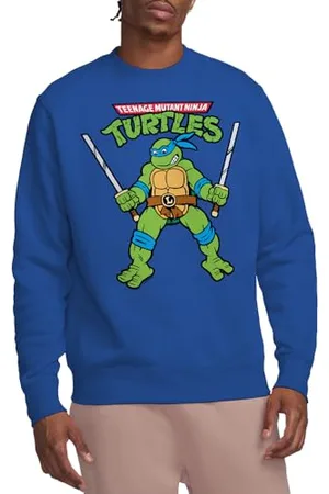 Teenage Mutant Ninja Turtles Bluza Tmnt Retro Leo Crew, Niebieski, M, , M