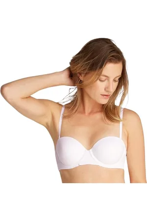 Calvin Klein PUSH UP STRAPLESS, biały, 32D, , 58