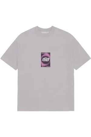 JACK & JONES Jcorecharge Front Print SS Crew Neck Fst, , S