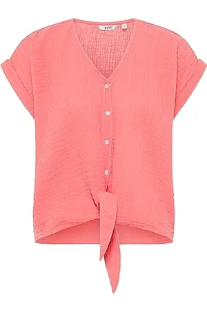 Mustang Damski styl ELSA Knotted Blouse bluzka, , 38, , 38