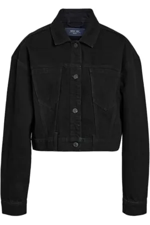 Noisy May Damska kurtka Nmronja L/S Crop DNM Vi514Bl Noos, Black Denim, M, , M