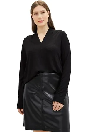 TOM TAILOR Damska koszulka z długim rękawem Plussize, , 50