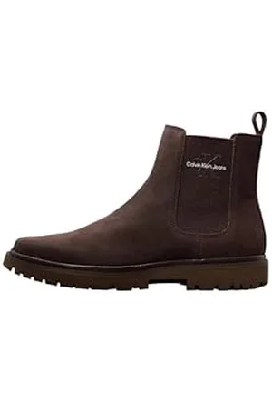 Calvin Klein Męskie buty EVA MID Chelsea Iconic DR YM0YM01080, brązowe (Triple Slate Black), 45 UK, , 43 EU