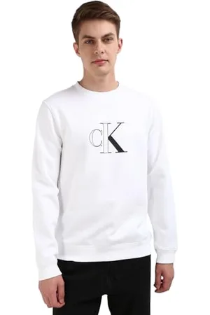 Calvin Klein Jeans Męska bluza z okrągłym dekoltem Monologo bez kaptura, , XXL