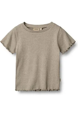 WHEAT Dziewczęca Rib S/S Alicia GOTS certyfikat T-shirt, , 110
