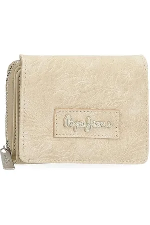 Pepe Jeans Jana Portfel z portmonetką Beżowy 10x8x3 cm Poliester z Detalami ze sztucznej skóry by Joumma Bags, , Talla única, Portfel z portfelem
