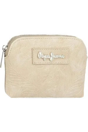 Pepe Jeans Jana Torebka Beżowy 11,5x8,5x1,5 cm Poliester z Detalami ze Sztucznej Skóry by Joumma Bags, , Talla única, portmonetka