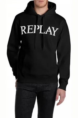 Replay Męska bluza z kapturem Basic, , S