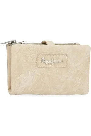 Pepe Jeans Jana Portfel z portmonetką Beżowy 14,5x9x2 cm Poliester i PU by Joumma Bags, , Talla única, Portfel z portfelem