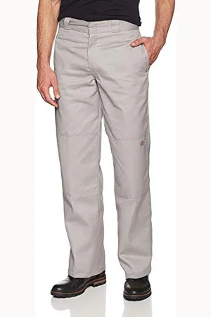 Dickies Męskie luźne spodnie robocze z podwójnym kolano diagonalu, Ciemny granatowy, 31W / 30L