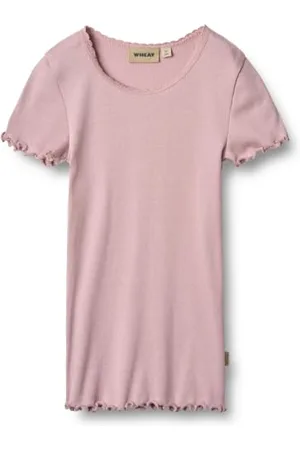 WHEAT Dziewczęca koszulka żebrowana S/S Katie Oeko-Tex Standard, , 116