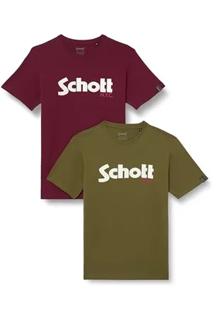 Schott NYC Zestaw 2 koszulek z logo Schott, TSPKLOGO, , M