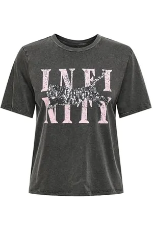 ONLY Onllucy Life S/S Tigers Top Box JRS, , L