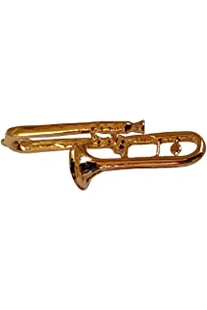 GEWA Unisex-Brosche Anstecknadel Posaune, goldfarbig - 980035