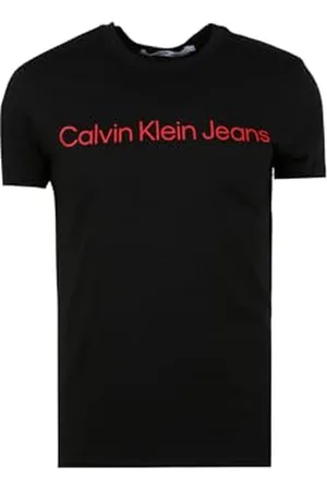 Calvin Klein Jeans Koszulki męskie S/S, Ck Czarny/Salsa, M